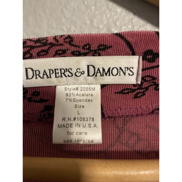 Drapers & Damons Womens Cardigan Large Purple Paisley Slinky Open Whimsigoth Y2K - Picture 3 of 6